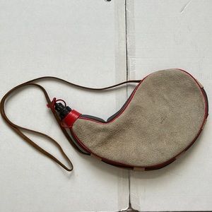 Leather Bota Bag w/ leather strap